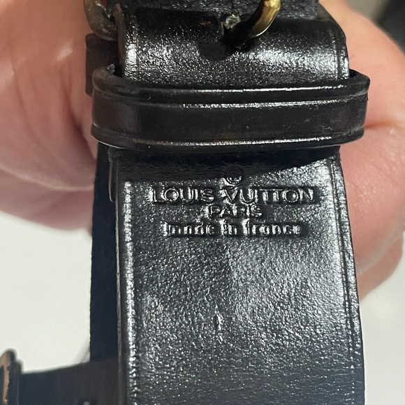 Louis Vuitton luggage tag and poignet black with costume painted name - Picture 5 of 10